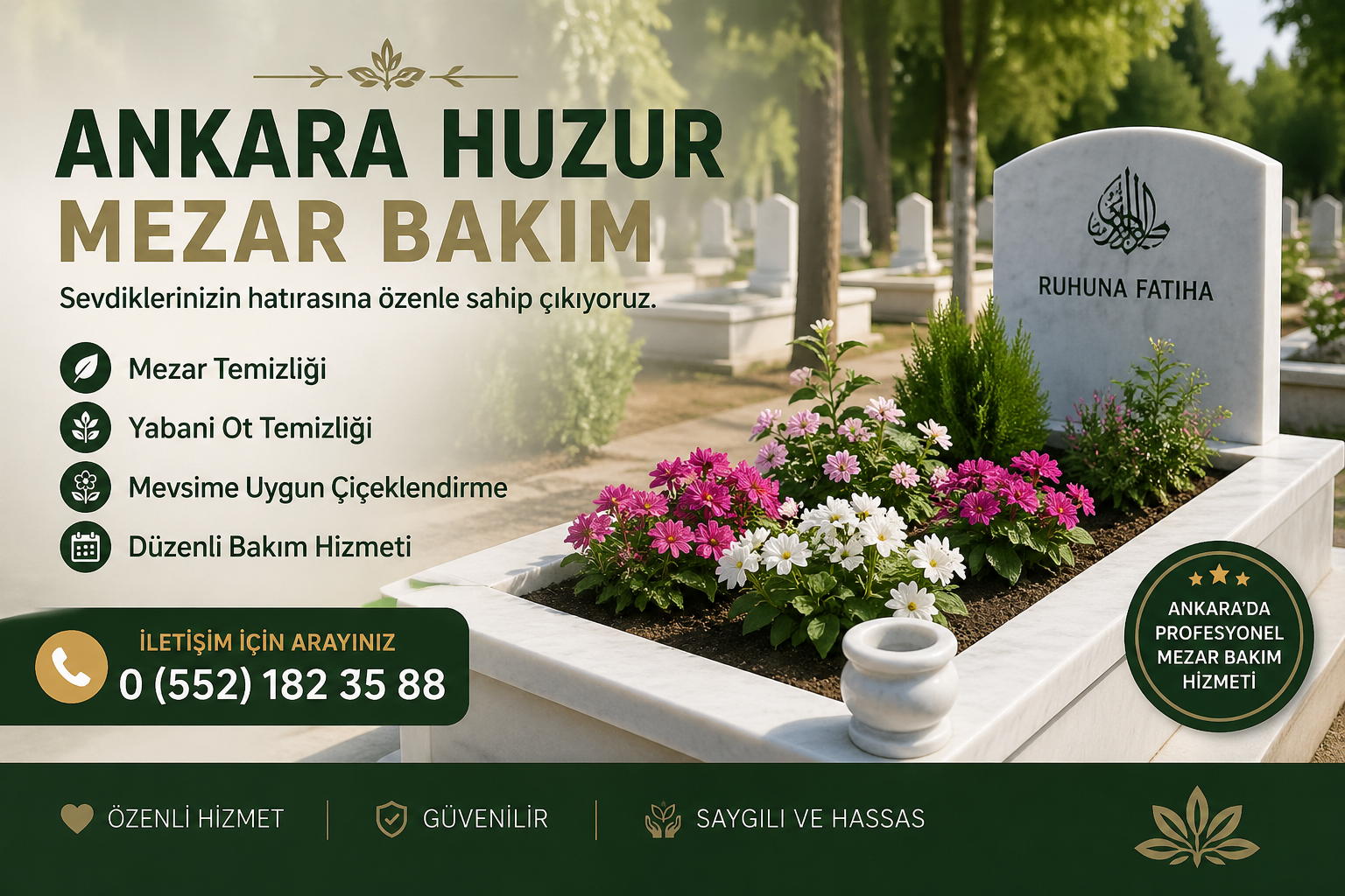 Ankara mezar bakım ve çiçeklendirme hizmeti görseli